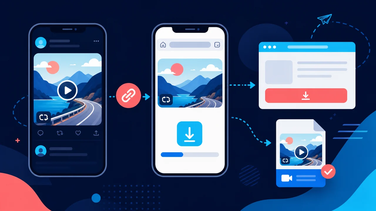 Saving animated media from a public X post on iPhone and Android.
